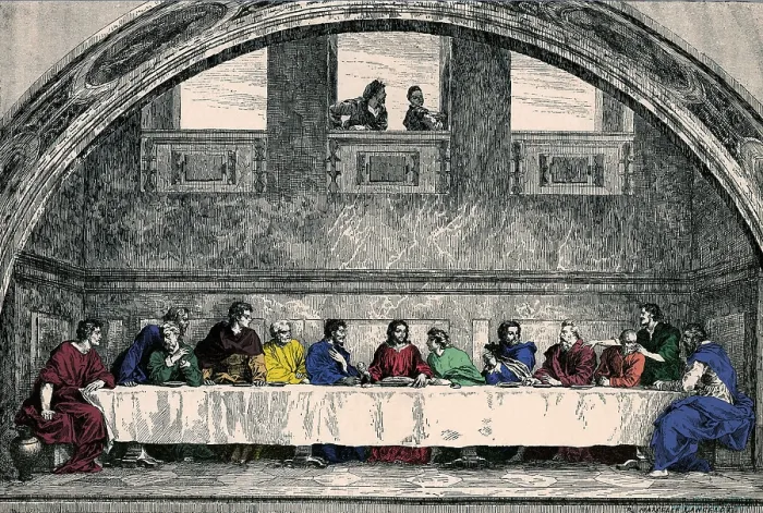 Framed Print : Print of The Last Supper, depicting Jesus and the Twelve Apostles Framed Print : Print of The Last Supper, depicting Jesus and the Twelve Apostles