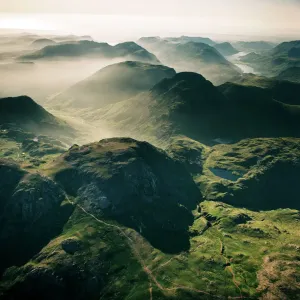 Scafell Aerial View Print Scafell Aerial View Print