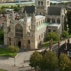 Rochester Cathedral Print: View from Rochester Castle Keep Rochester Cathedral Print: View from Rochester Castle Keep