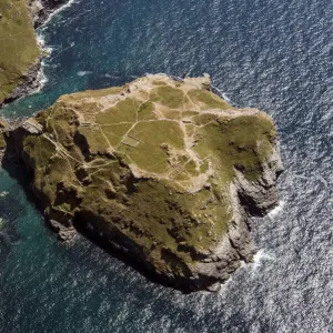Tintagel Castle Print, a photograph of the island Tintagel Castle Print, a photograph of the island