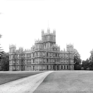 Highclere Castle Print, Photograph of the Elizabethan-style mansion Highclere Castle Print, Photograph of the Elizabethan-style mansion