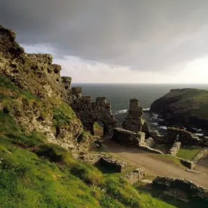 Tintagel Castle Print: Inner Ward and Great Hall Tintagel Castle Print: Inner Ward and Great Hall