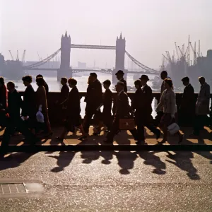 London Bridge Pedestrians Print