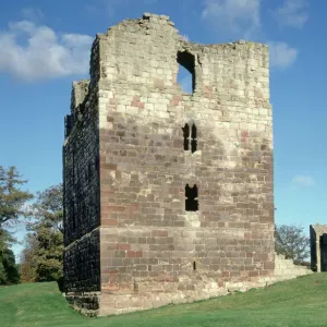 Etal Castle Print: Tower House from the West
