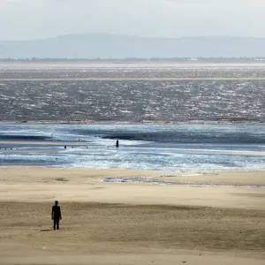 Crosby Sands Print: General View with Antony Gormley's Another Place