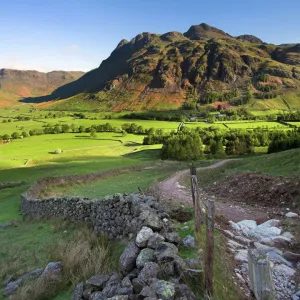 Early Light on the Langdale Pikes Print