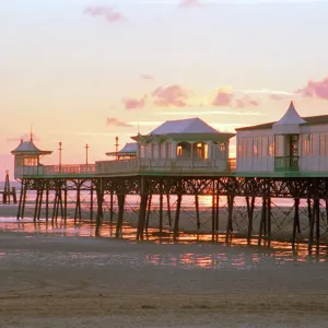 Print of Lytham St Annes Pier at Sunset