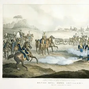 Print of British Rocket Troop in Review Order, London Engraving Print of British Rocket Troop in Review Order, London Engraving