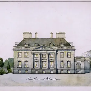 Print of Came House NW Elevation in Watercolour Print of Came House NW Elevation in Watercolour