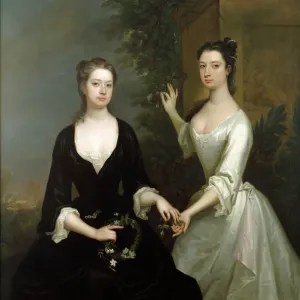 Print of Elizabeth and Henrietta Finch, oil on canvas Print of Elizabeth and Henrietta Finch, oil on canvas