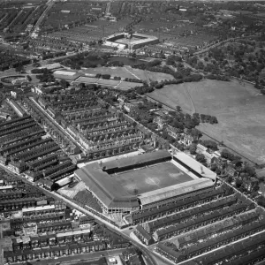 Aerial view of Anfield Stadium, Liverpool Print Aerial view of Anfield Stadium, Liverpool Print