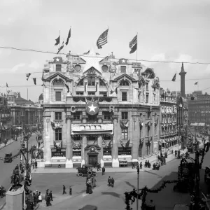 Print of Oceanic House, a decorated London office building Print of Oceanic House, a decorated London office building