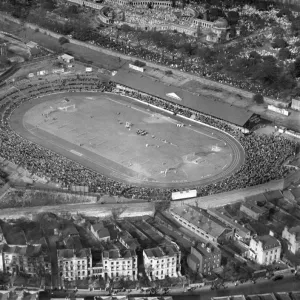 Print of Stamford Bridge Stadium, a 1929 aerial view Print of Stamford Bridge Stadium, a 1929 aerial view