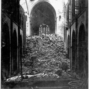 Print of Chichester Cathedral, collapsed spire Print of Chichester Cathedral, collapsed spire