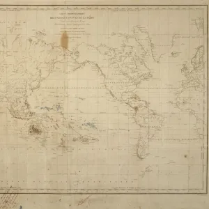 Map of the world with annotations by Darwin J970111