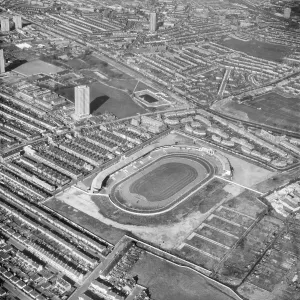 West Ham Stadium Print, 1971 Black and White Photograph West Ham Stadium Print, 1971 Black and White Photograph