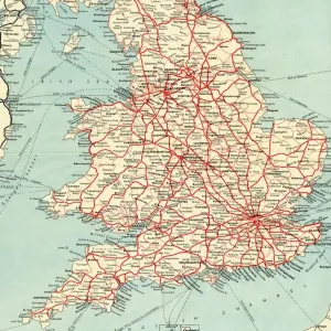 British Railways Network Map Print 1950s British Railways Network Map Print 1950s