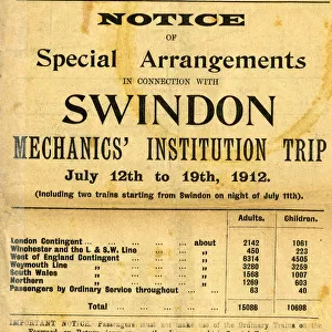 GWR Staff at Leisure Metal Print Collection: Swindon Works Trip