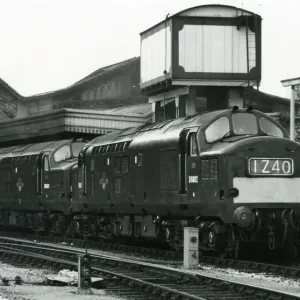 Print of Class 37 Diesel Locomotive at Bristol Temple Meads