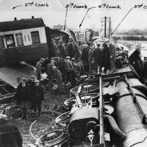 Norton Fitzwarren Train Crash Print, 1940 Norton Fitzwarren Train Crash Print, 1940