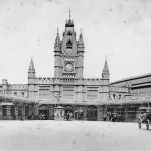 Print of Bristol Temple Meads Station Facade, circa 1900