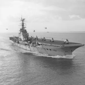 HMS Bulwark Print, 1 August 1957 Black and White Photograph HMS Bulwark Print, 1 August 1957 Black and White Photograph