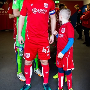 Bristol City Football Club: Bailey Wright Leads Team Out of Tunnel vs Rotherham United (04.02.17)
