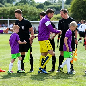 Bristol City Players Make Their Way Out for Pre-season Friendly at The Creek