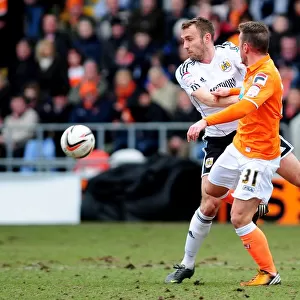 Bristol City vs Blackpool: Intense Battle for the Ball - Dougie Allward/JMP, 2013