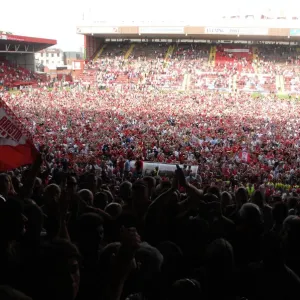 Bristol City FC Fans on Pitch Print