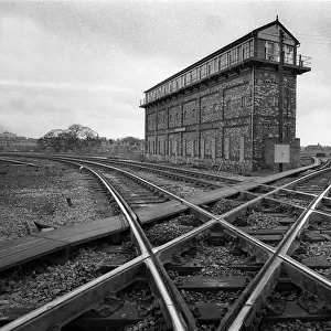 The 180 lever railway signal box at Shrewsbury, Shropshire