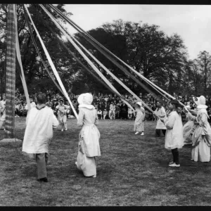 Maypole Dancing Print Maypole Dancing Print