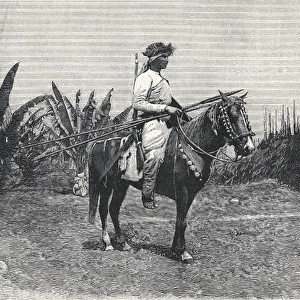 Abyssinia (Ethiopia). Military dress soldier, 1899