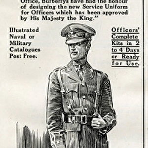 Advert for Burberrys WWI service coats 1916
