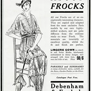 Advert for Debenham & Freebody Ascot frocks 1914