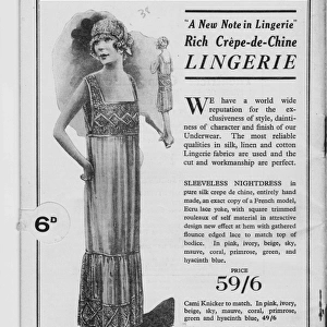 Advert for Debenham & Freebody rich crepe-de-chine lingerie