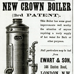 Advert for Ewart & Son boiler 1888