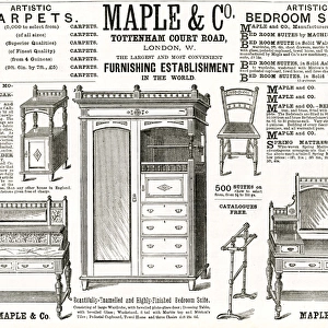 Advert for Maple & Co bedroom suite 1882