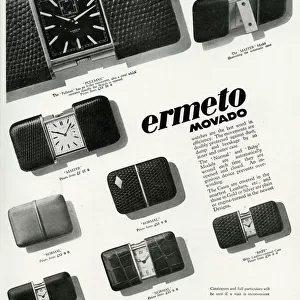 Advert for Mappin & Webb Ermeto Movado pocket watch 1933