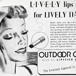 Advert for Outdoor Girl lipstick