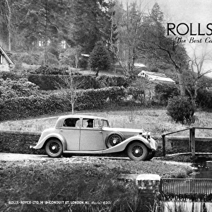 Advertisement for Rolls Royce cars