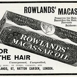 Advert for Rowlands Macassar Oil 1902