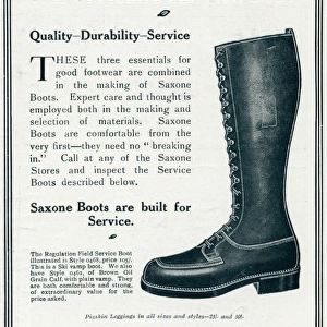 Advert for Saxone service boot 1918