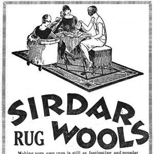 Advert for Sirdar Rug Wools. Date: 1920s