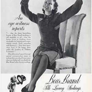 Advert for stockings by Bear Brand 1940