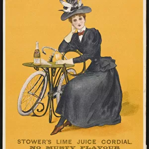 Advert for Stowers lime juice