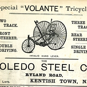Advertisement, Toledo Steel Co, Volante Tricycles