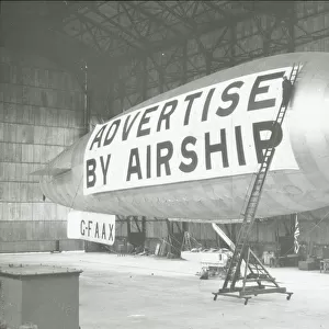 ADC airship AD. 1 (G-FaX) in hangar
