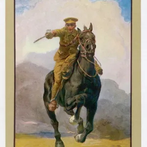 Black Horse Soldier Print