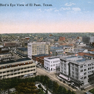 Aerial view of El Paso, Texas, USA